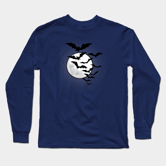 BATS AND MOON Long Sleeve T-Shirt by eesomebysrishti